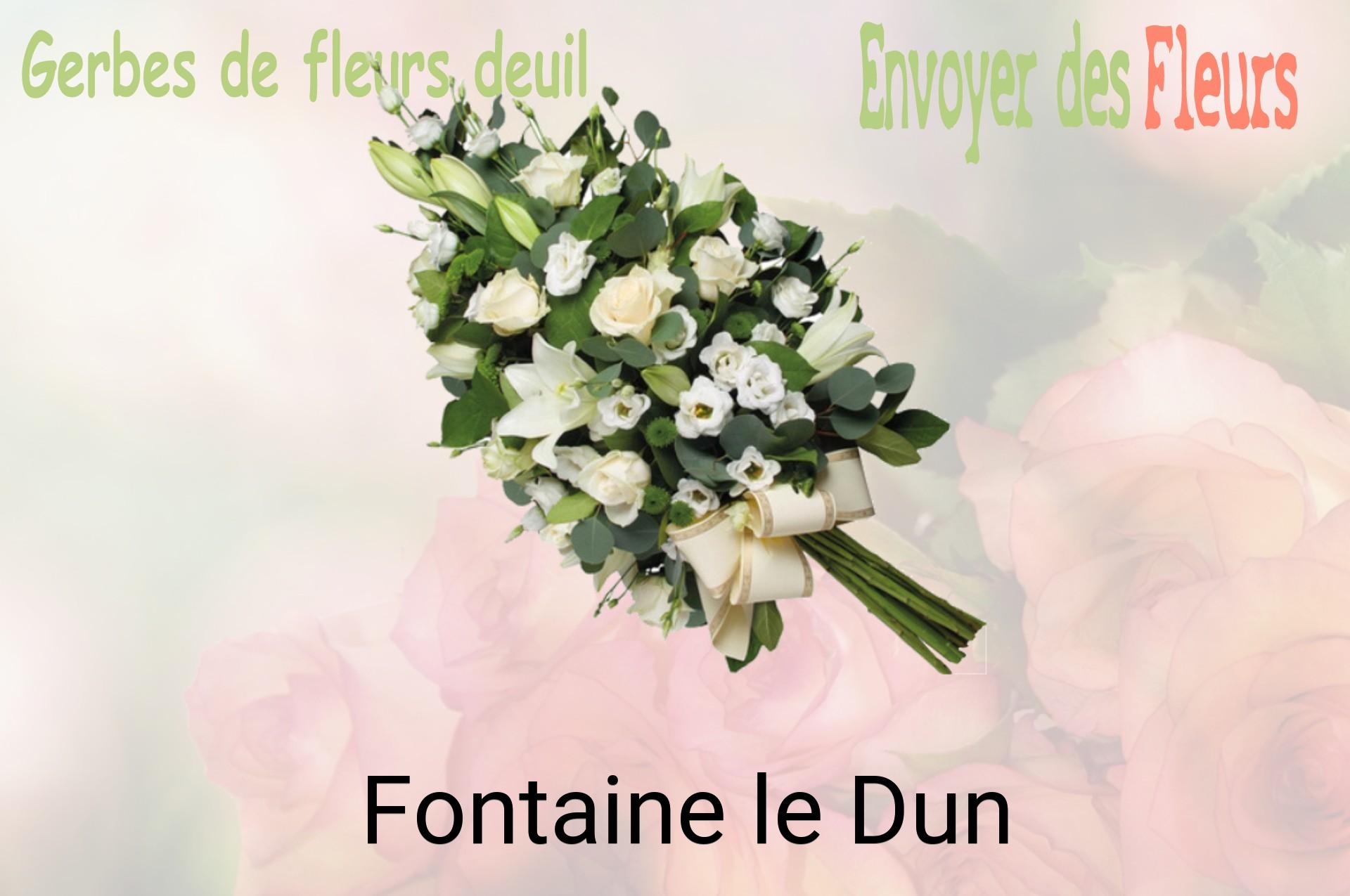 Gerbe de fleurs de deuil livrée à Fontaine-le-Dun